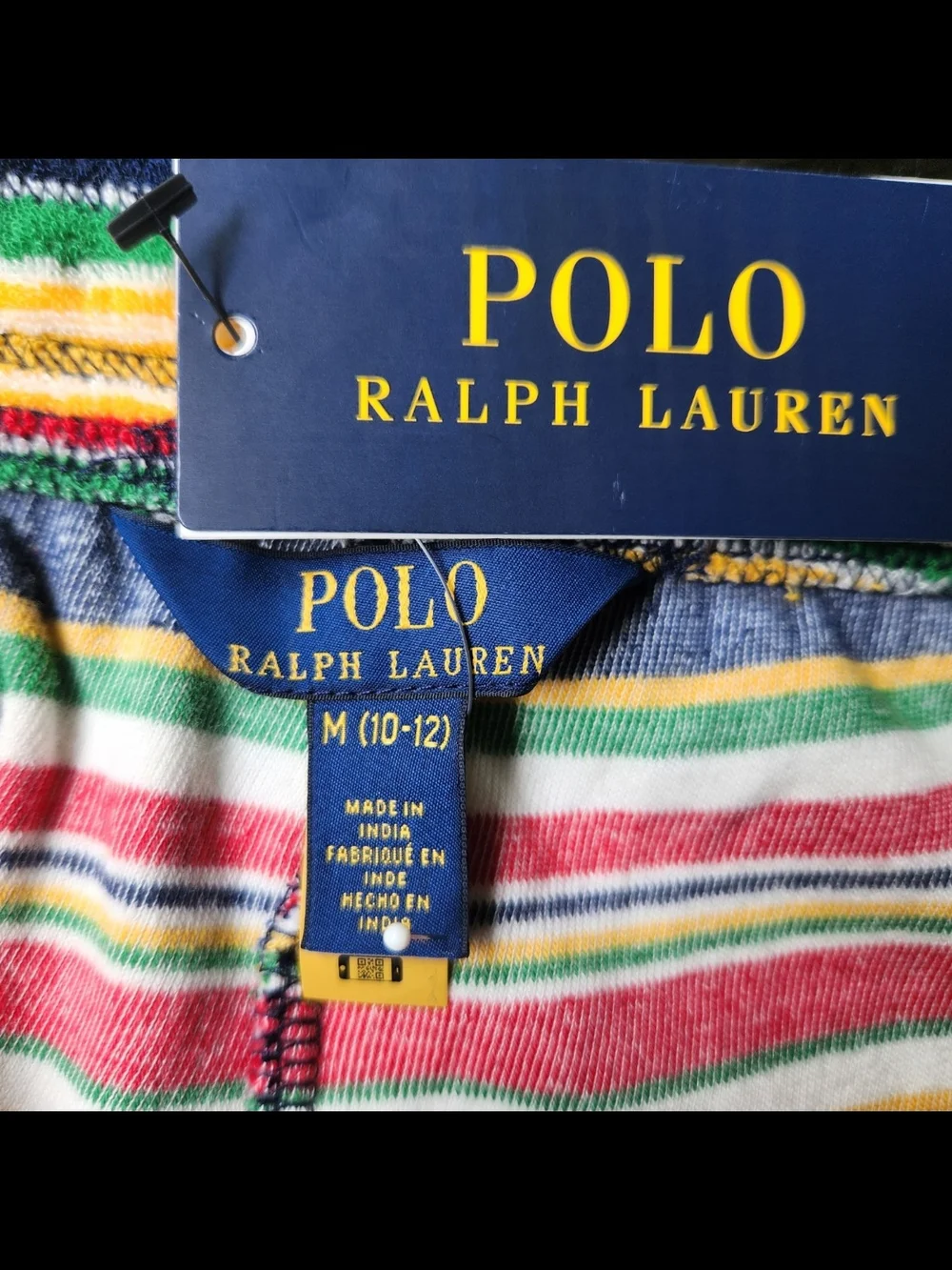 Polo Ralph Lauren M Shorts Kids 10-12 Terry Cloth Striped NWT Pony Beach Summer